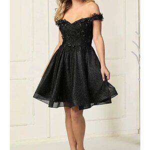 Black formal prom Homecoming dress